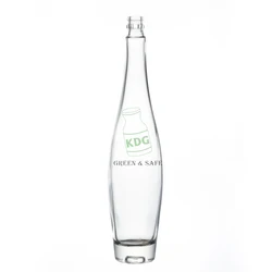 Wholesale Crystal High Quality Empty Clear Glass Liquor Bottles For Vodka Whiskey