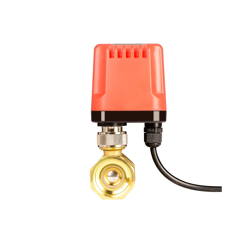 Brass two-way large flow fast opening and closing electric ball valve DN25 normally closed threaded drain valve for irrigation