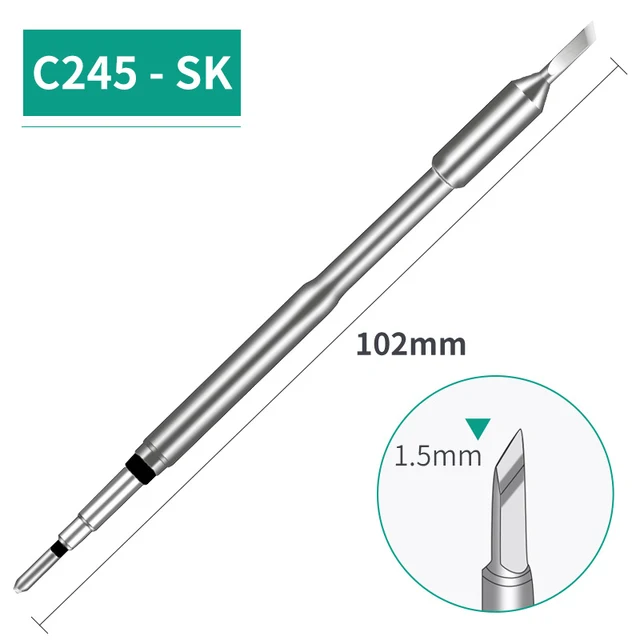 High Quality C245 Soldering iron Tips 6 Types I IS K SK 2C 2.4D Lead Free For Soldering Station Soldering Iron Handle Tips