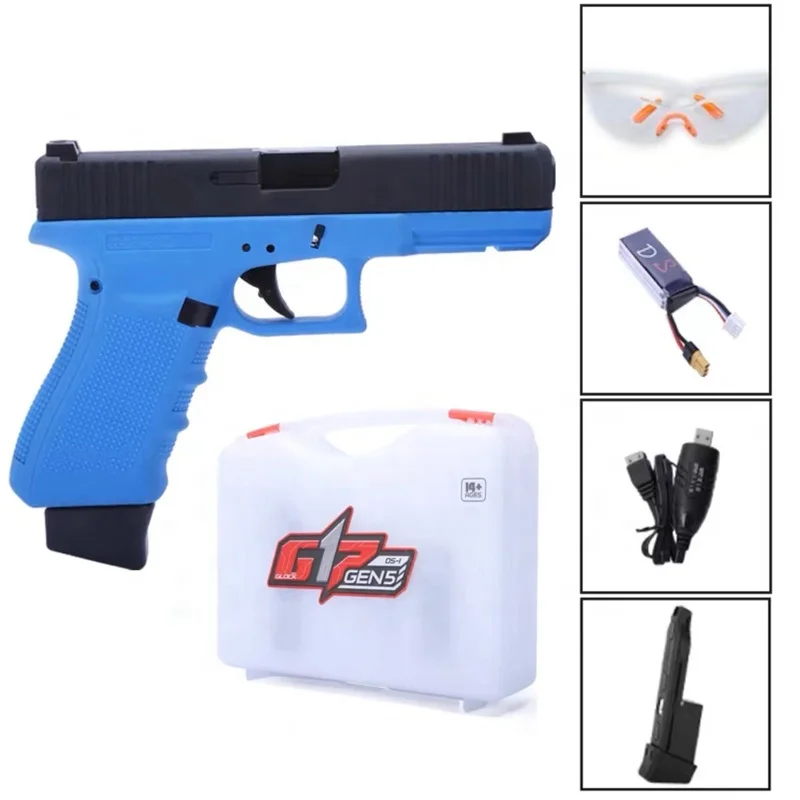 nylon GLK17 Fire control chip pistol toy automatic gel ball blaster metal gear  emitter shooting toy gun boy adult gift