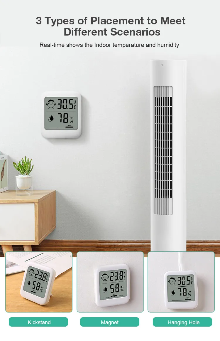 Mini Wireless Digital Barometer Meter Humidity Gauge Thermometer And Hygrometer Indoor Temperature