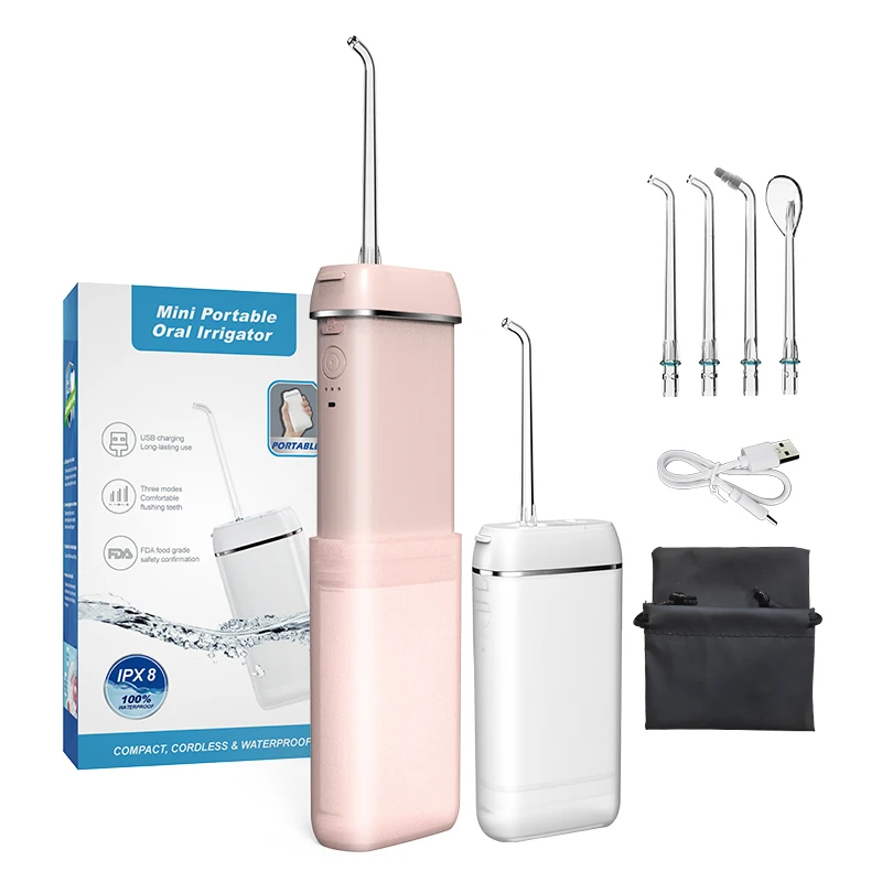 
Portable Powerful Floss Teeth Cleaning Irrigator Oral Travel Bag Professional Cordless Water Flosser Electric Dental 