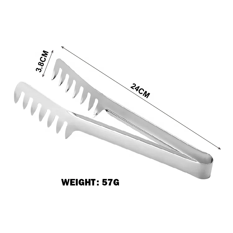 Wholesale Food Grade Stainless Steel Kitchen Cooking Pasta Tong Spaghetti Food Tongs Kitchen Accessories