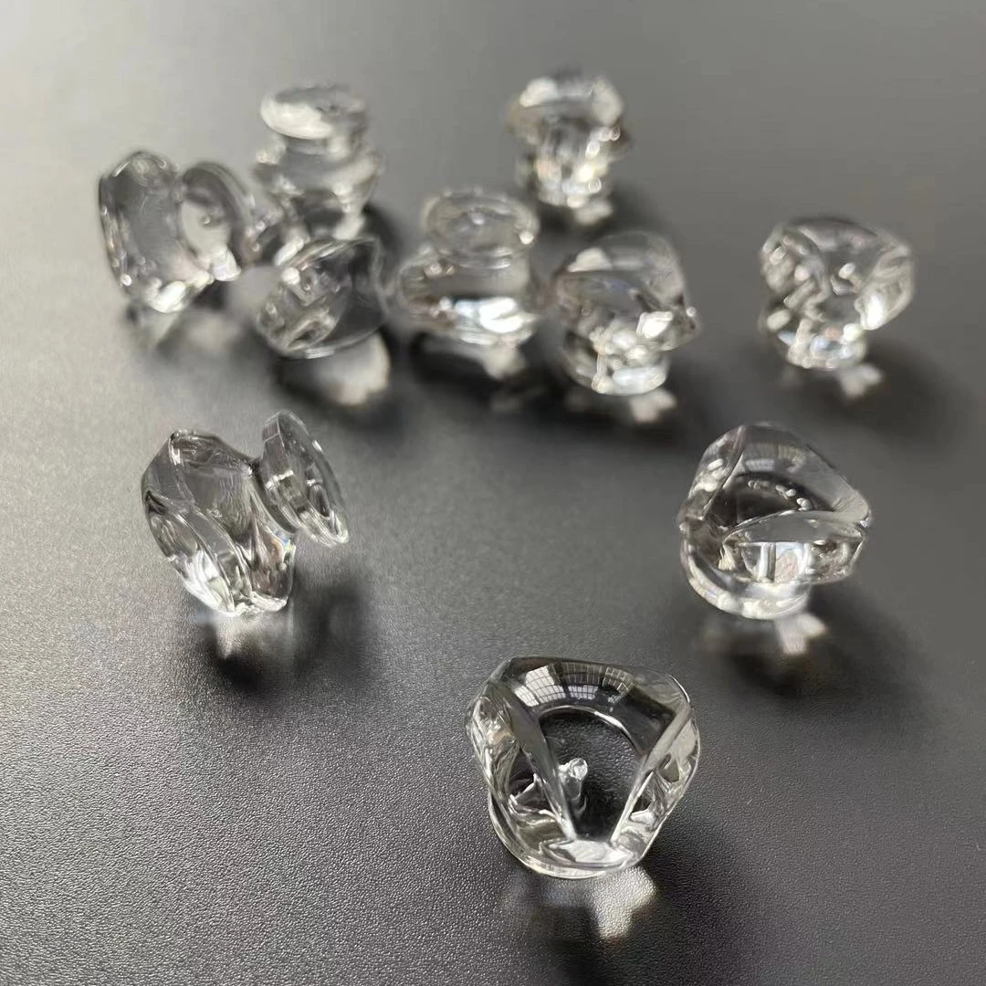 Small Jewelry Box Knob Handle  Clear Acrylic Plastic Cabinet Drawer Knobs Clear Acrylic Triangle Shape Knob