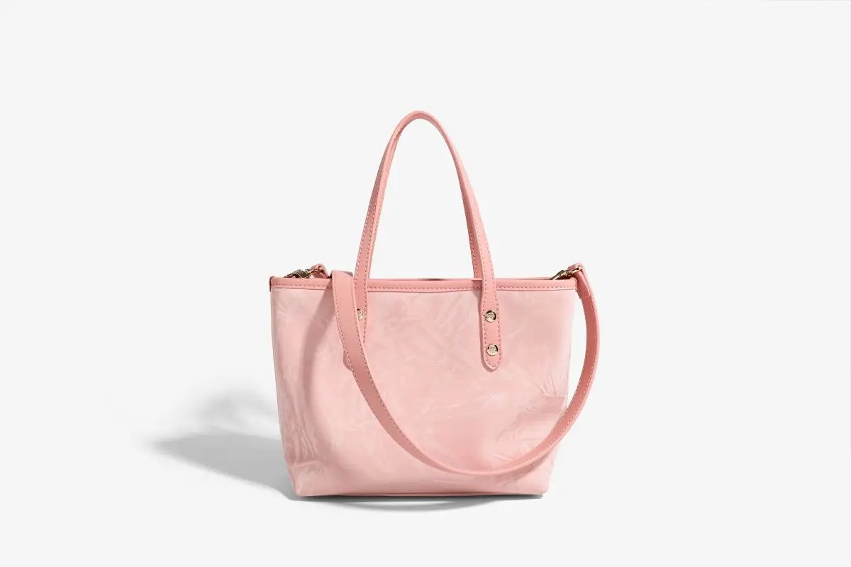 Summer Pink Bag Shinny Real Leather Material Handbags For Girls Chinese Stylish  Tote Bags Exquisite Shoulder Handbag