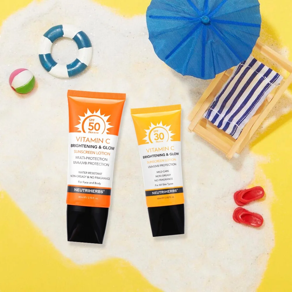 Частная торговая марка борьба с повреждением свободных радикалов spf50 витамин C солнцезащитный крем