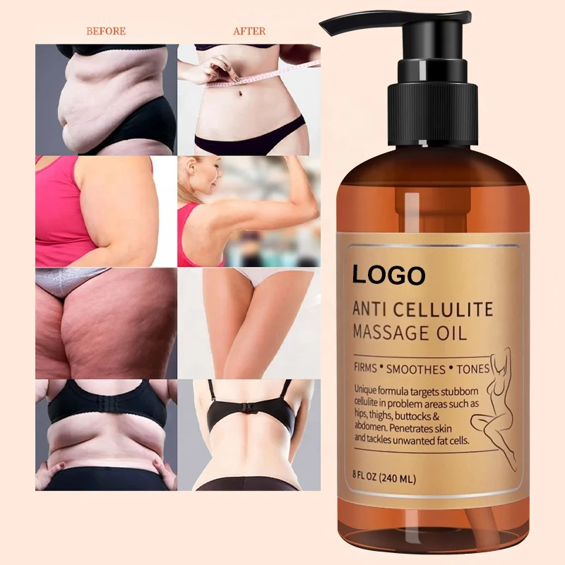Wholesale 240ml private label organic body care wssential oil anti cellulite massage oil body massage oils
