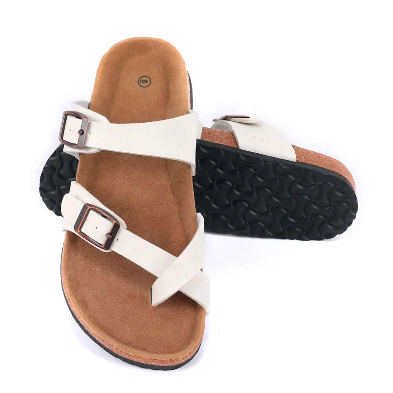 New Arrival Wholesale Good Quality Women Outdoor Slippers Casual Cross Strap Sandals with Soft foot-bed