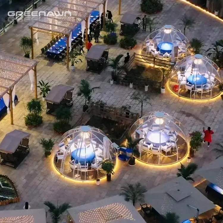 Transparent 2 To 3 People Use 2.5M X 2.3M Indoor Outdoor Restaurant Dome House For
