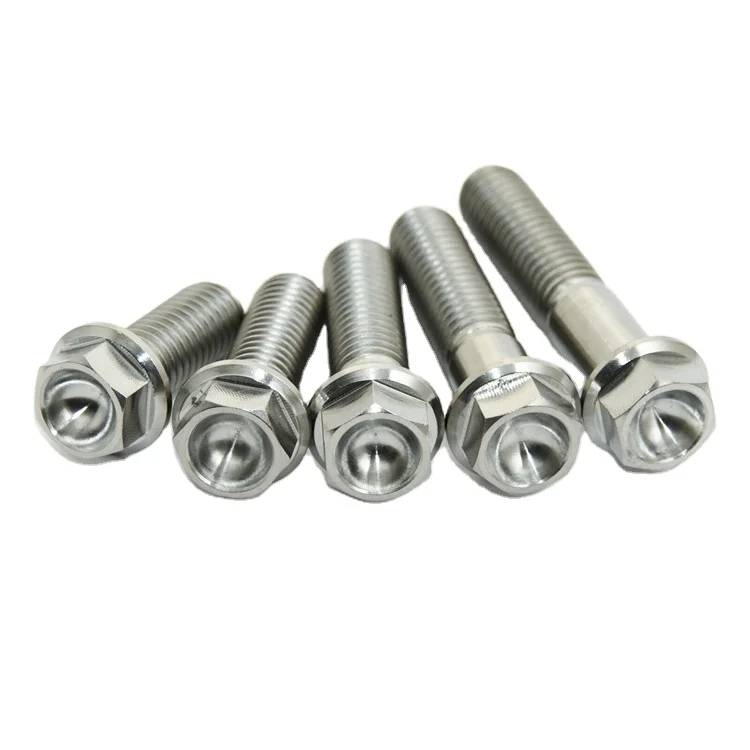 M6 M8 M10 M12 шестигранный фланцевый винт титановый TC4 GR5 болт с шестигранной фланцевой головкой