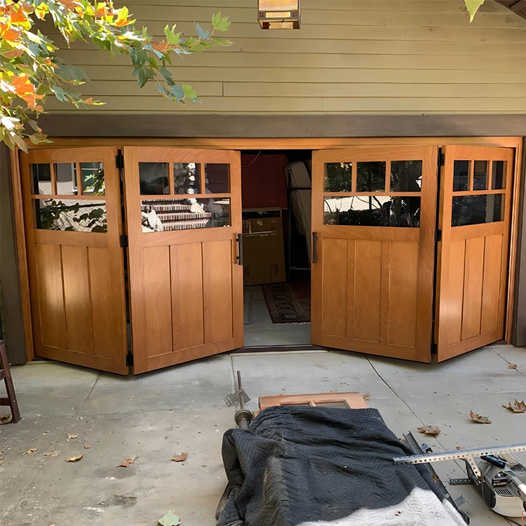 Australian Customized Hidden Aluminium Metal Luxury Modern Double Automatic Bifold Garage Door For Homes
