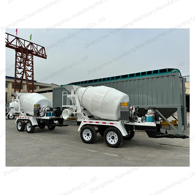 Diesel Engine Concrete Cement Mixer Tank Machine 1.5 Ton Small Concrete Mixing Tank