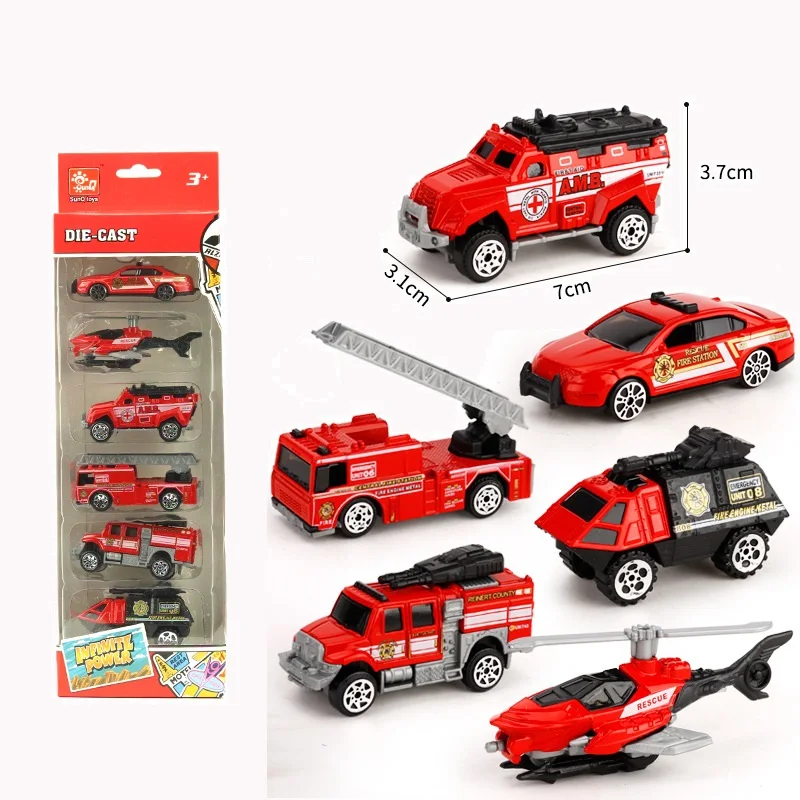 fire truck model diecast fire trucks toys set alloy car