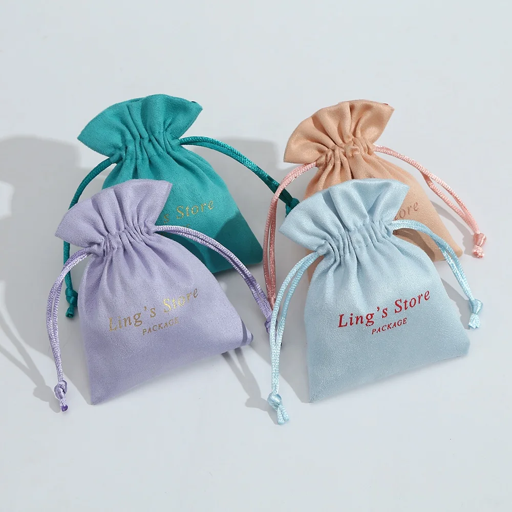 New Arrival Wholesale Jewelry Packing Pouch Small Drawstring Gift Velvet Bag