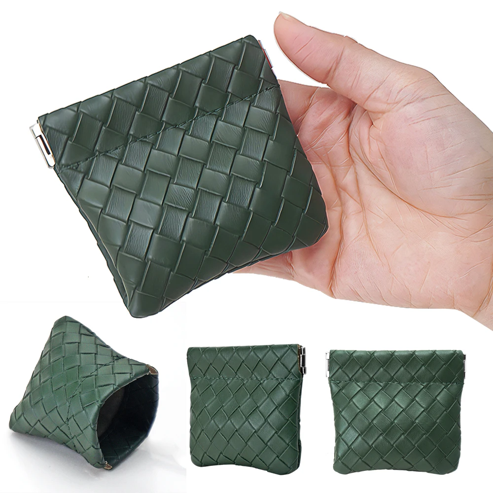 Small Makeup Bag for Purse Vegan Leather Pouches for Purse Squeeze Coin Purse Lipstick Bag Small Makeup Bag for Coin Lipstick