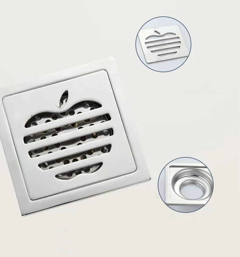 Bathroom Accessories Anti-Odor Stainless Steel Floor Drain Linear Shower Bathtub Drain Cover 4.2 thick