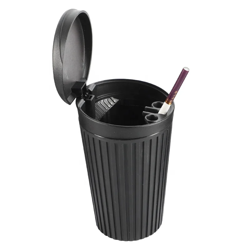 UKETA Wholesale New Military Style  Portable Ashtray For Car Waste Bin Shape Plastic Cigar Ashtray Customized