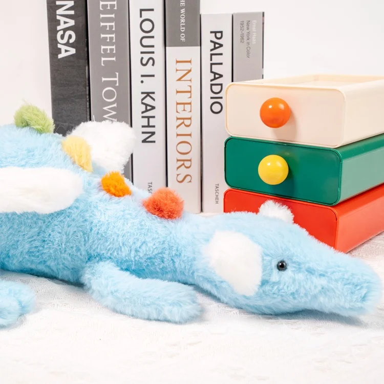 Hot Sale Lovely Soft Plush Toy Little Snow Dragon Plush Dinosaur Stuffed Animal Flocked Mystical Soft Doll Toys For Kids Gifts