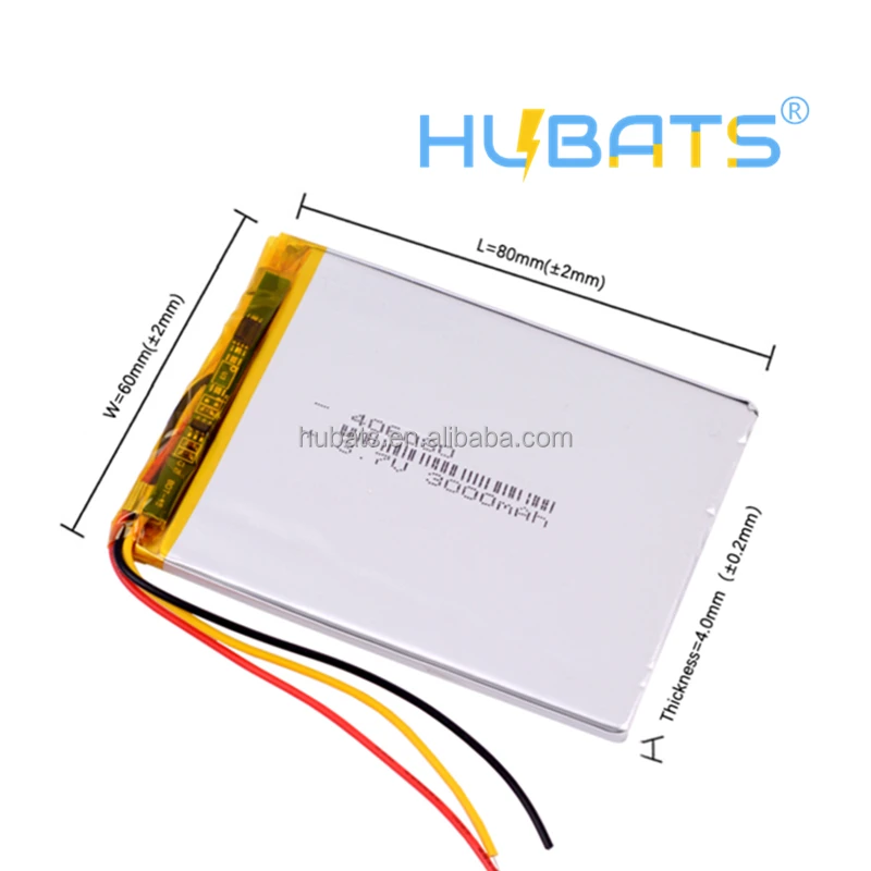 406080 3000mAh 3.7V Lithium Polymer Battery with 3 wires for Onyx Book Darwin 3 Readers Books E-Book