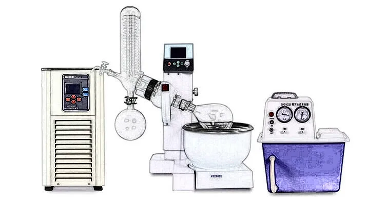 Woming New Design Energy Saving Multifunctional 1L stainless Steel Rotary Evaporator RE-2000