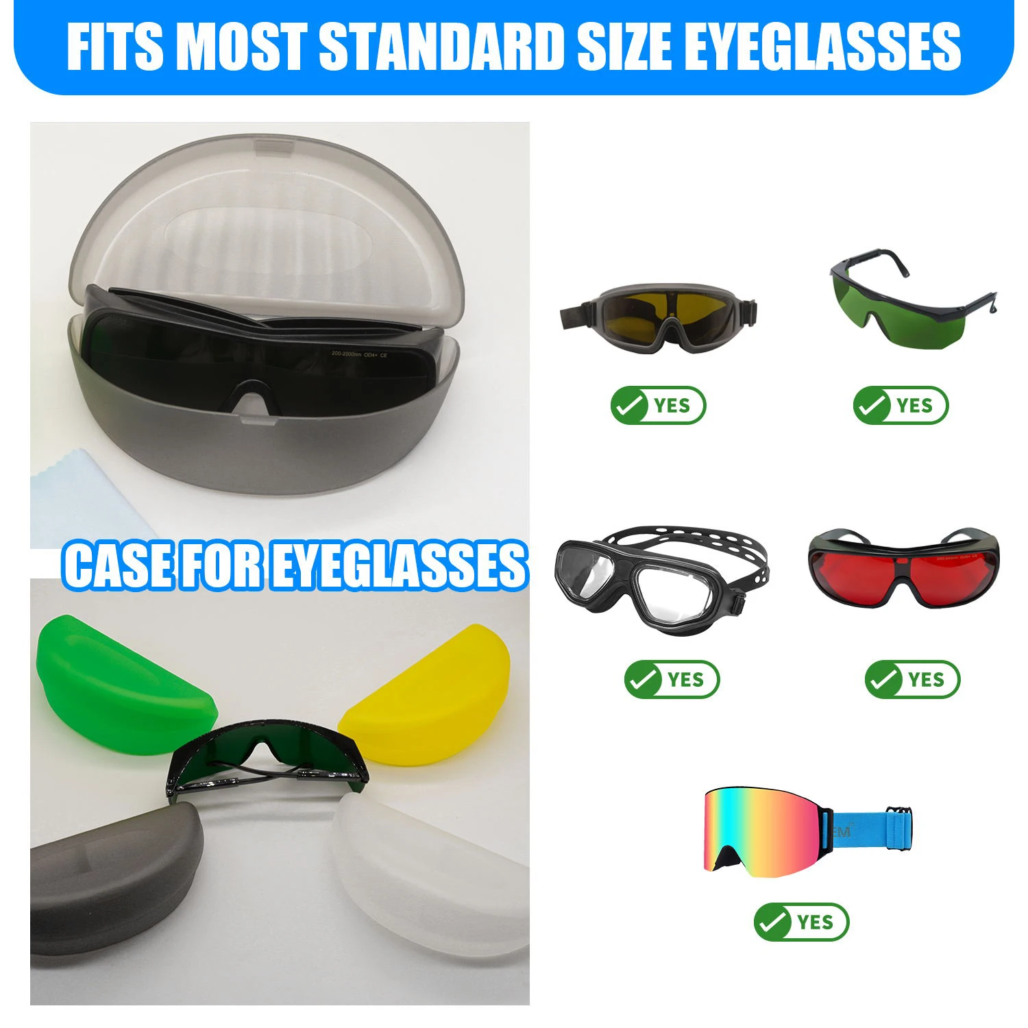 Wholesale Custom EVA Carry Sports Bag Ski Goggle Lens Case Swimming Box Holder Waterproof Glasses Hard Goggles Cases