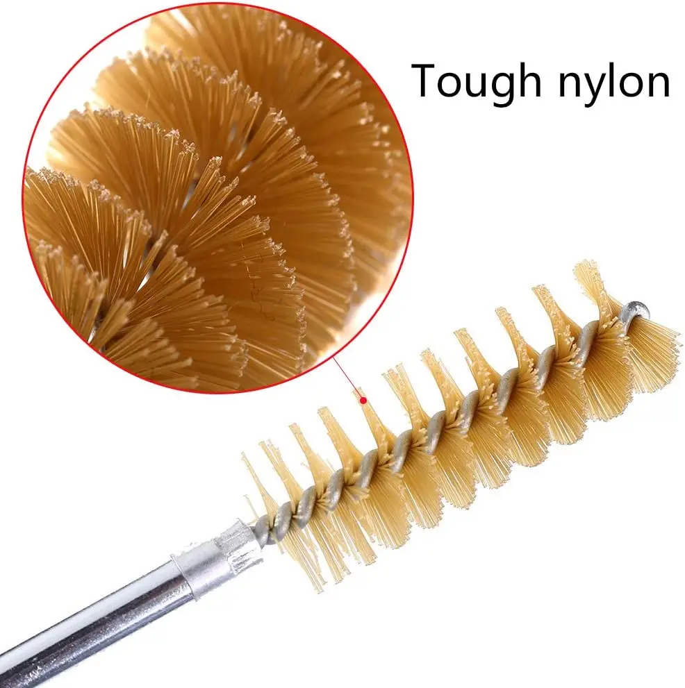 Long Rod Hard Nylon/Coiled Stainless Steel Bore Brush  gun Cleaning Kit 12 Gauge 20 Gauge Clean Brush Tools