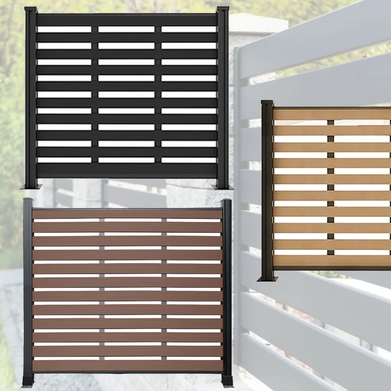 Outdoor 6x8 Feet Waterproof WPC Garden Fence Wood Plastic Composite Fencing Panel