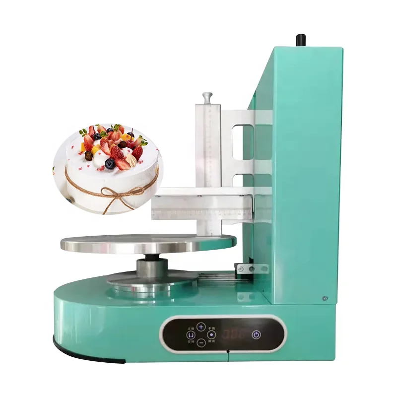 Small fully automatic Birthday cake Spreading Decorating Machine Desk Cake bread cream Coating Filling Smoothing Machine