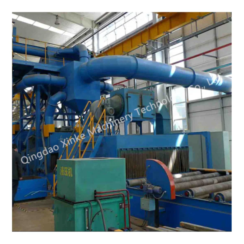 Xinke Q69 H Beam /Steel Industrial Sandblasting Automatic Wheel Roller Conveyor Shot Blasting Machine For Cleaning Metal