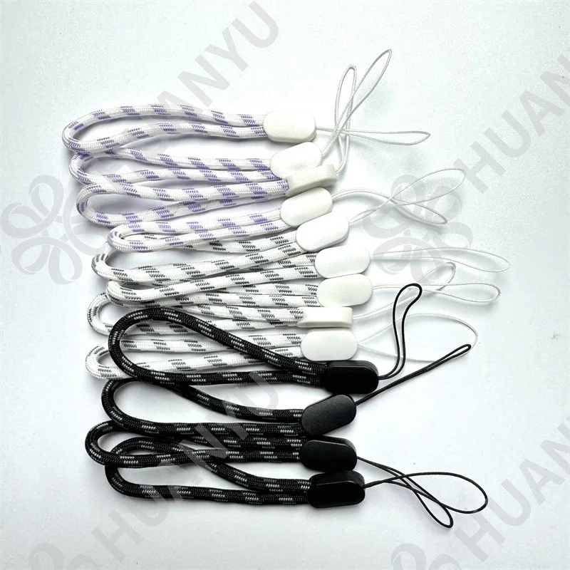 High quality custom carrying short hand wrist finger strap lanyard for hand-held electronics devices mobile phone flashlight