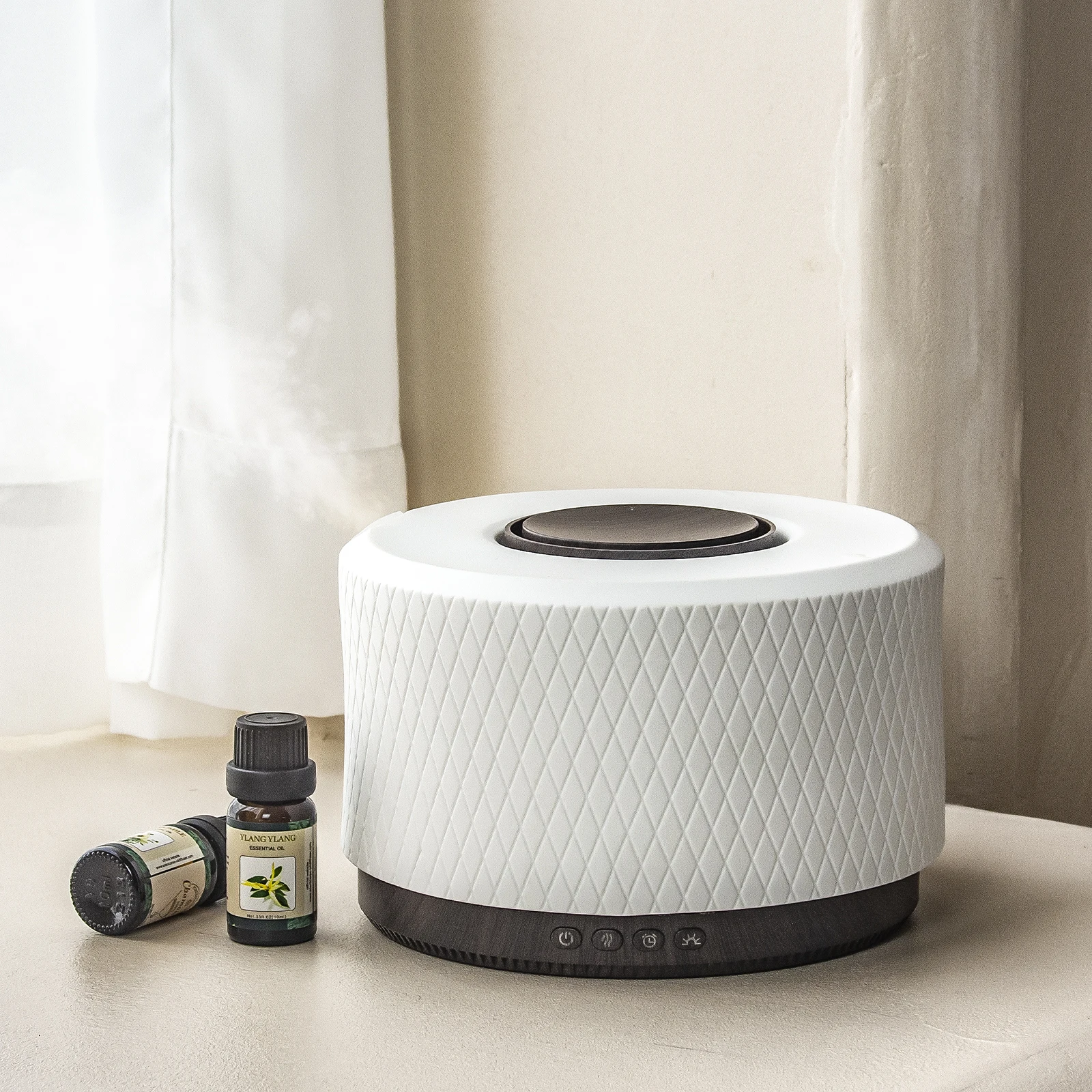 SCENTCARES Smart Fragrance Stoneware 500ml Ultrasonic Air Aroma Ceramic Diffuser Stone Humidifier With Bluetooth Speaker