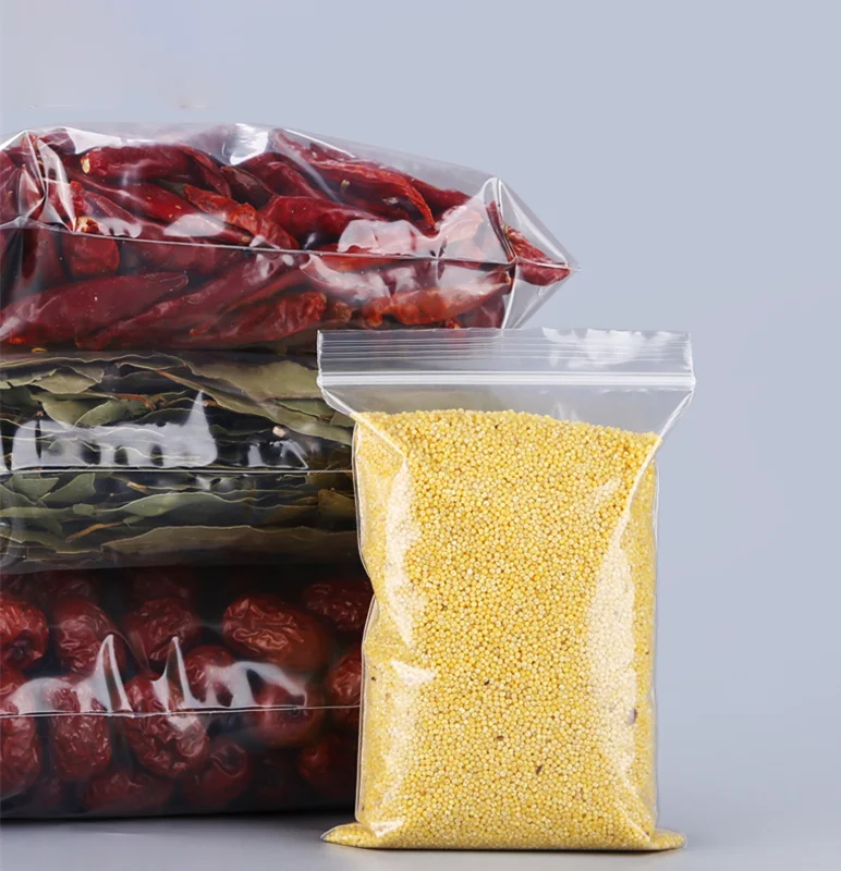 Ziplocked food bag thickened tea sealed bag separate large plastic packing bag melon seeds dry snacks