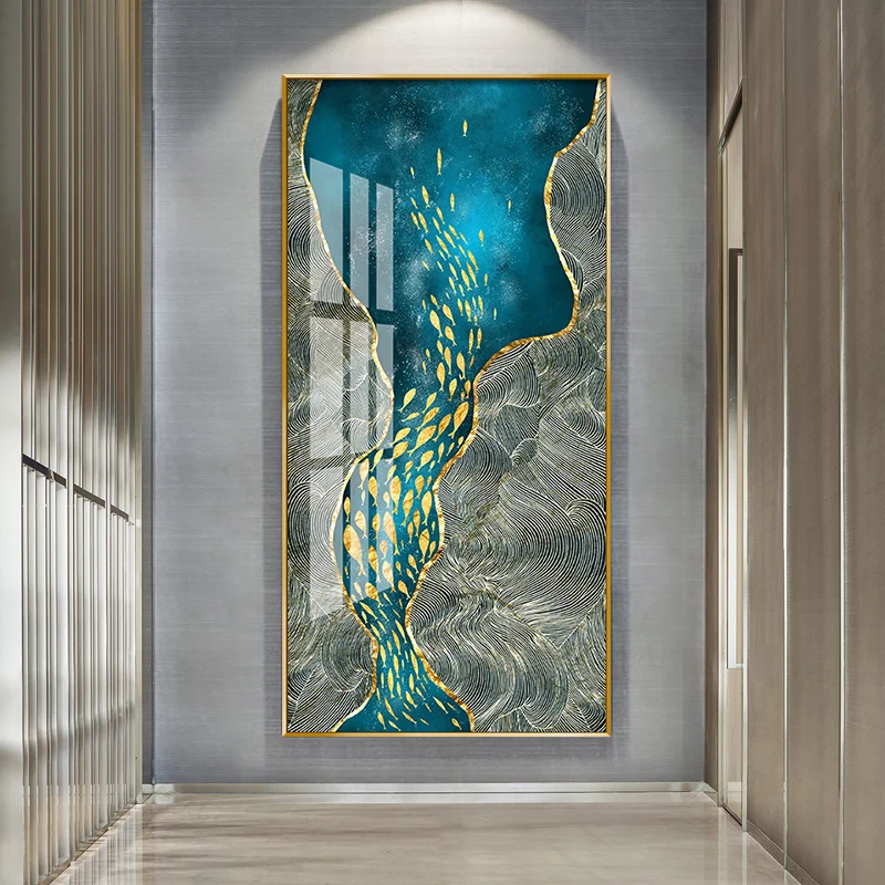 Fish Home Decor Crystal Porcelain Wall Canvas Wall Art Painting Still Life Corridor Paintings