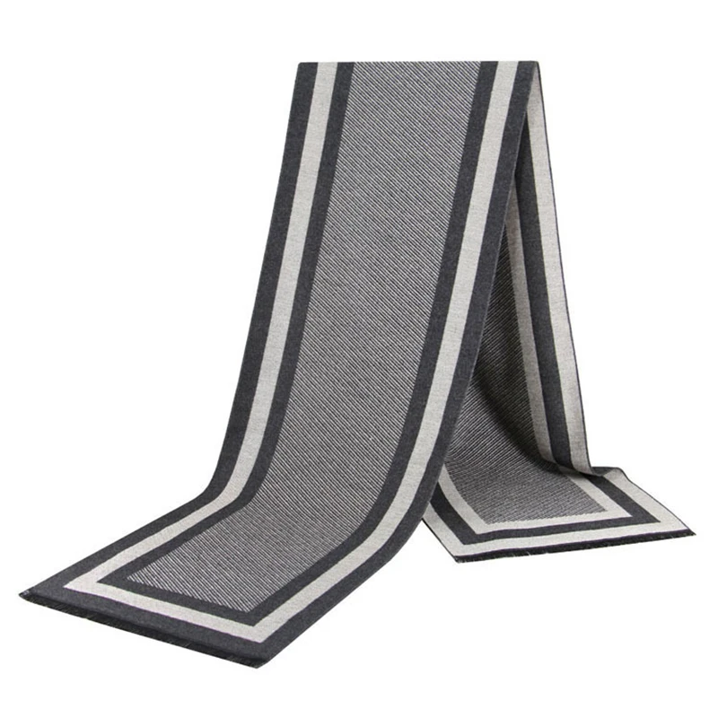 Luxury Fashion Cashmere Men Winter Scarf Custom Designer Scarf For Men Long Shawls Muffler Warm Silk Men Scarves