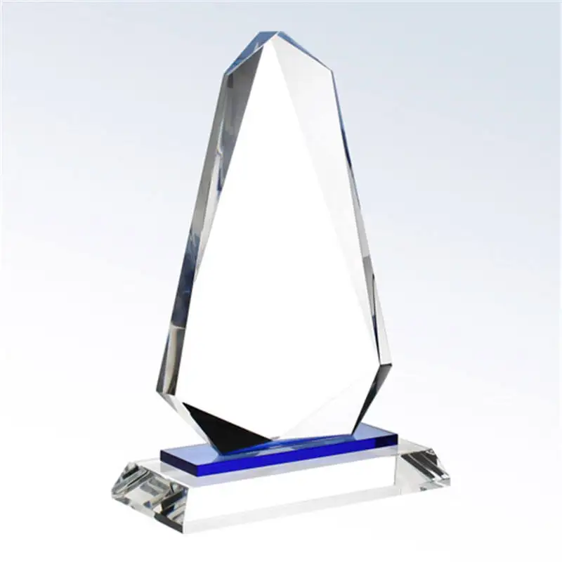 Acrylic Award Custom Logo Carved Blank Acrylic Trophy With Base