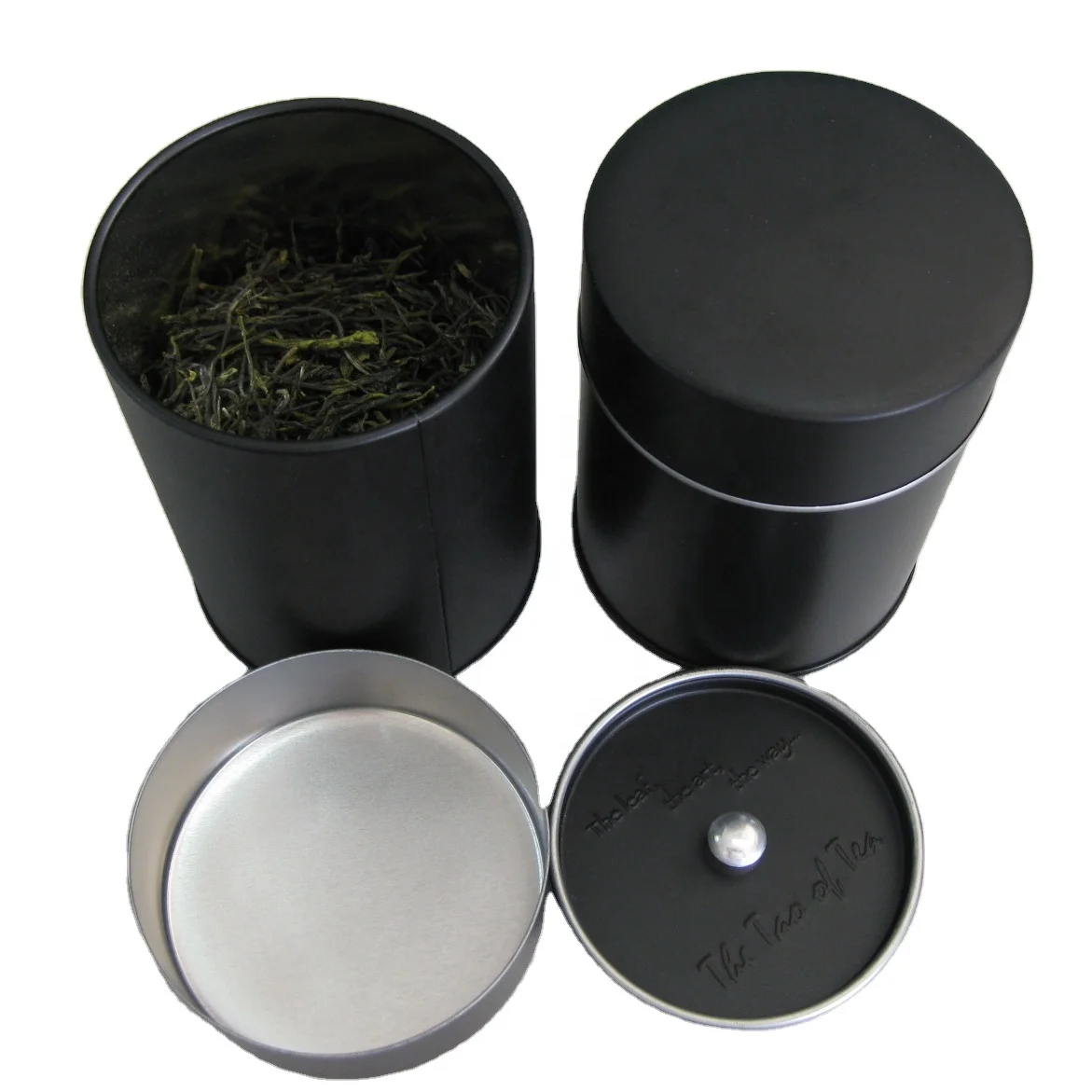 Multi sizes tea tin cans with double lids food safe air tight 1.5oz 2oz 2.5oz 3oz 3.5oz 4oz 5oz metal tea cans 66x83 82x112mm
