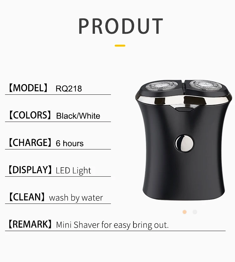 NEW Mini USB Electric Shaver Rechargeable Electric Men Razor Shaver For Travelling RQ218 porket shaver for man