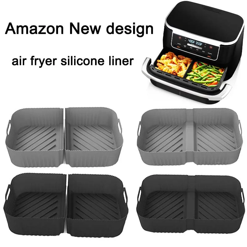 10.4L Larger Silicone Air Fryers Liner Fit AF500UK BPA Free Reusable Silicone Air Fryer Liner For Ninja AF500UK