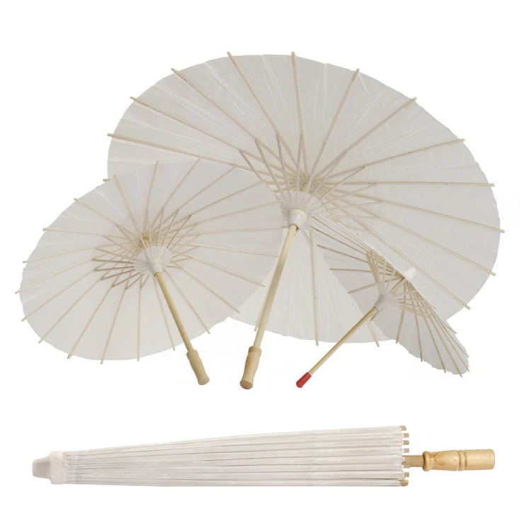 Custom Japanese Chinese Decoration Wood Umbrellas Craft Dance Props Parasols Handmade Silk Oiled Paper Umbrella