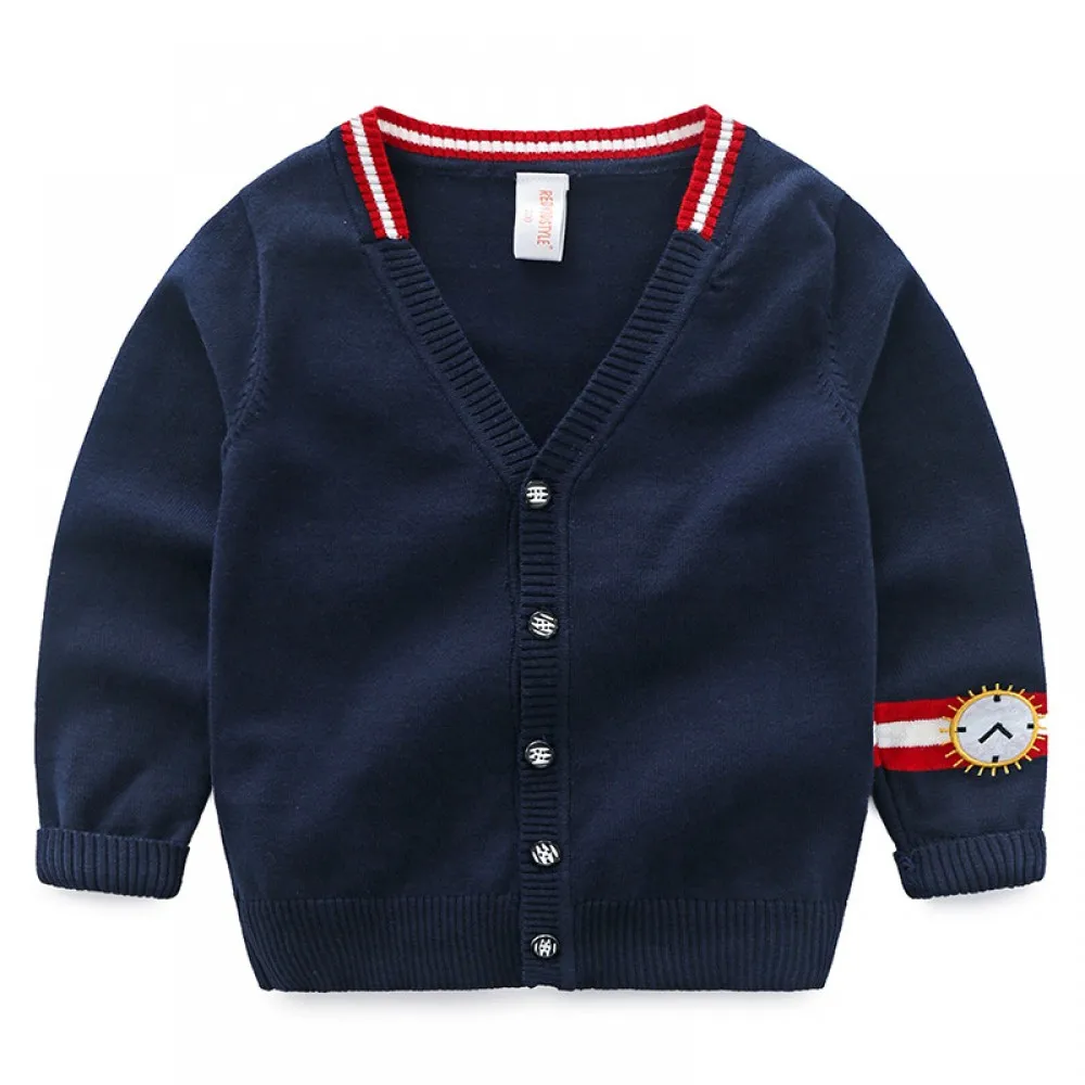 
kids sweaters watch design 2019 autumn winter long sleeve boys cardigan organic cotton plain sweater knitted cardigan sweater 