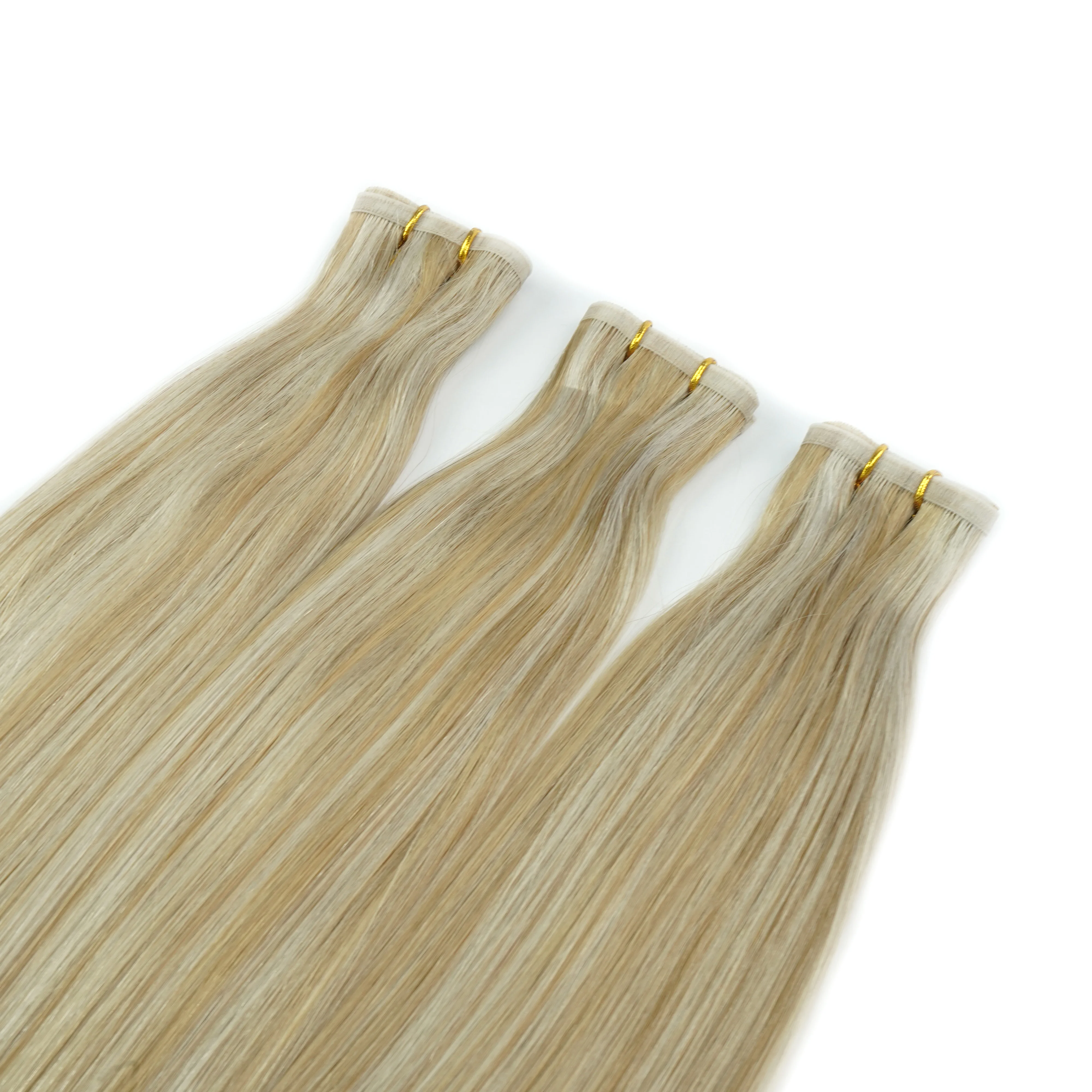 New Arrival Super Thin and Soft Virgin Cuticle Full Cuticle Intact Customized Hybrid Flat Weft Extensions Double Drawn