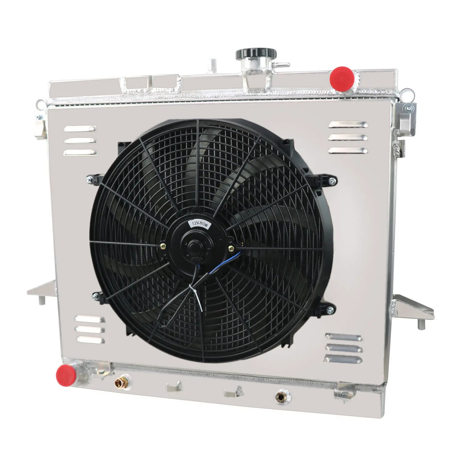 3Row aluminum Radiator & Shroud Fan for 2006-2012 Chevy Colorado/Hummer  H3T GMC Canyon 5.3