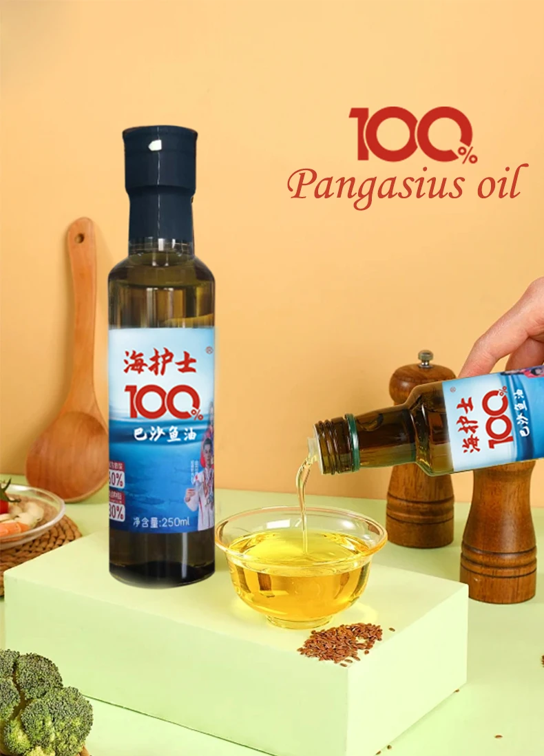 100% Pure Organic Cold-Pressed Moisturizing carrier  for hair skin care and Spa Cosmetic massage soap making Pangasius Fish Oil