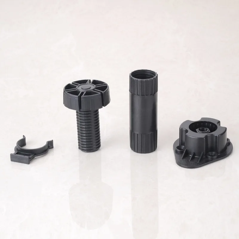 Adjustable Cabinet Leg Kitchen Furniture Legs Plastic Modern for Cabinet Round Plastic Adjustable Height Bed Legs