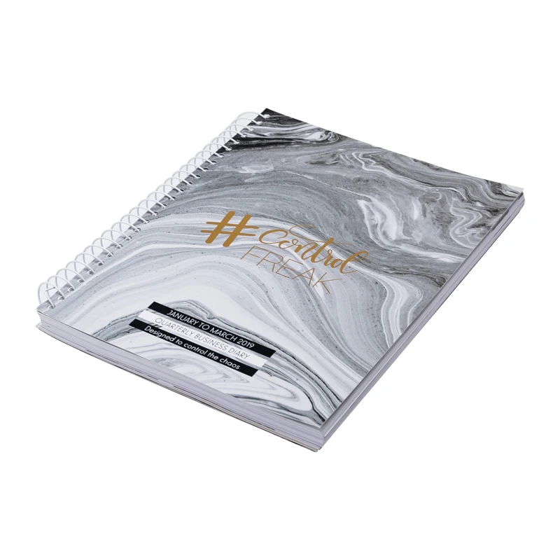 Wholesale custom printed A4 A5 A6 spiral journal notebook paper planner