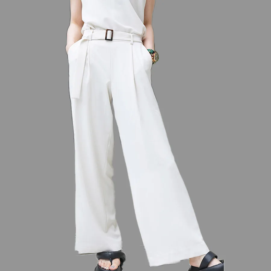 New Arrival Plus Size Wide Leg Pants Wholesale Price Fashion Summer Solid Color Loose Trousers For Ladies Casual Women Pants