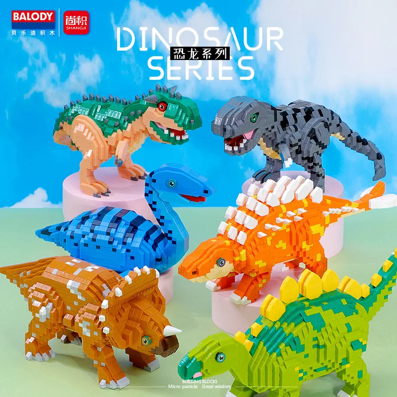 Конструктор Balody Triceratops Plesiosaur миниатюрный 3d-конструктор тираннозавр карнотзавр юрский периода динозавр игрушка для детей