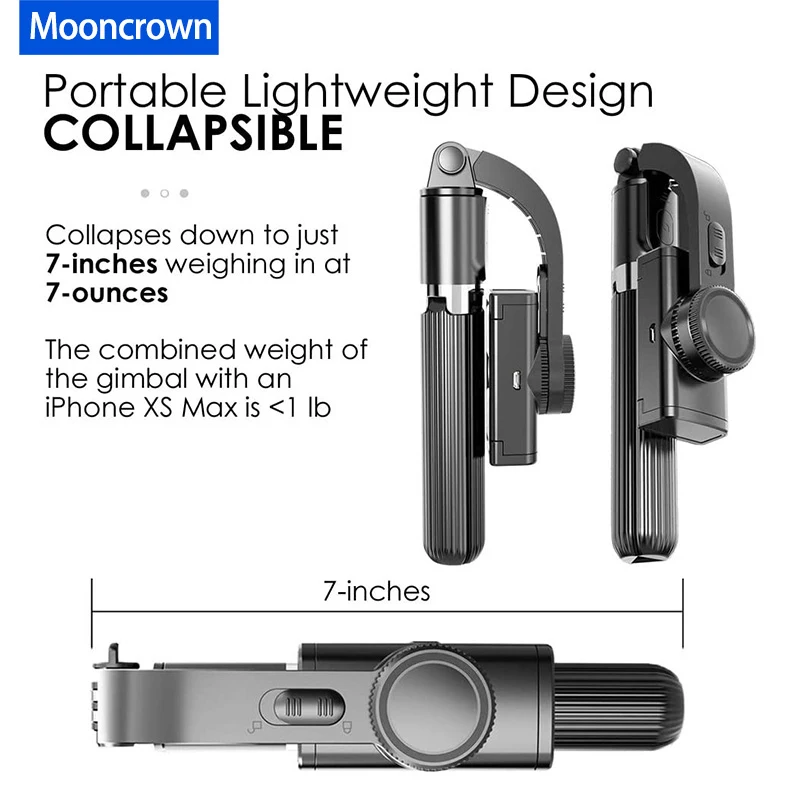 L08 Hot Sale Gimbal Stabilizer Tripod Selfie Stick 360 Rotation Handheld Anti-Shake Selfie Video Stabilizer