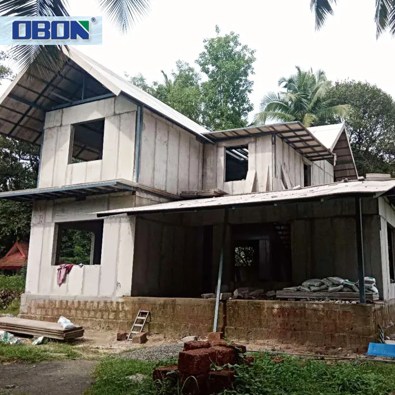 OBON Light Weight Home Wall Concrete Eps Cement Sandwich Prefabricated House modular Eps Cement Prefab House