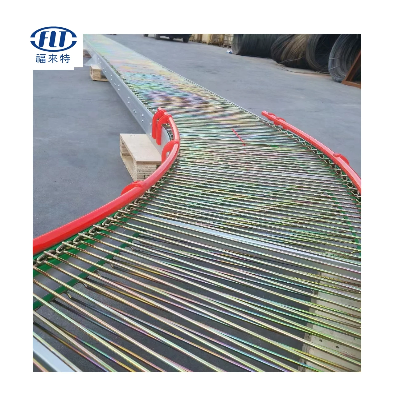 350mm 500mm Yellow Galvanized Animal Husbandry Egg Collecting Chain